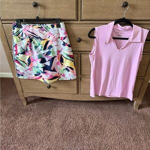 Vibrant Floral Women's Skort Outfit